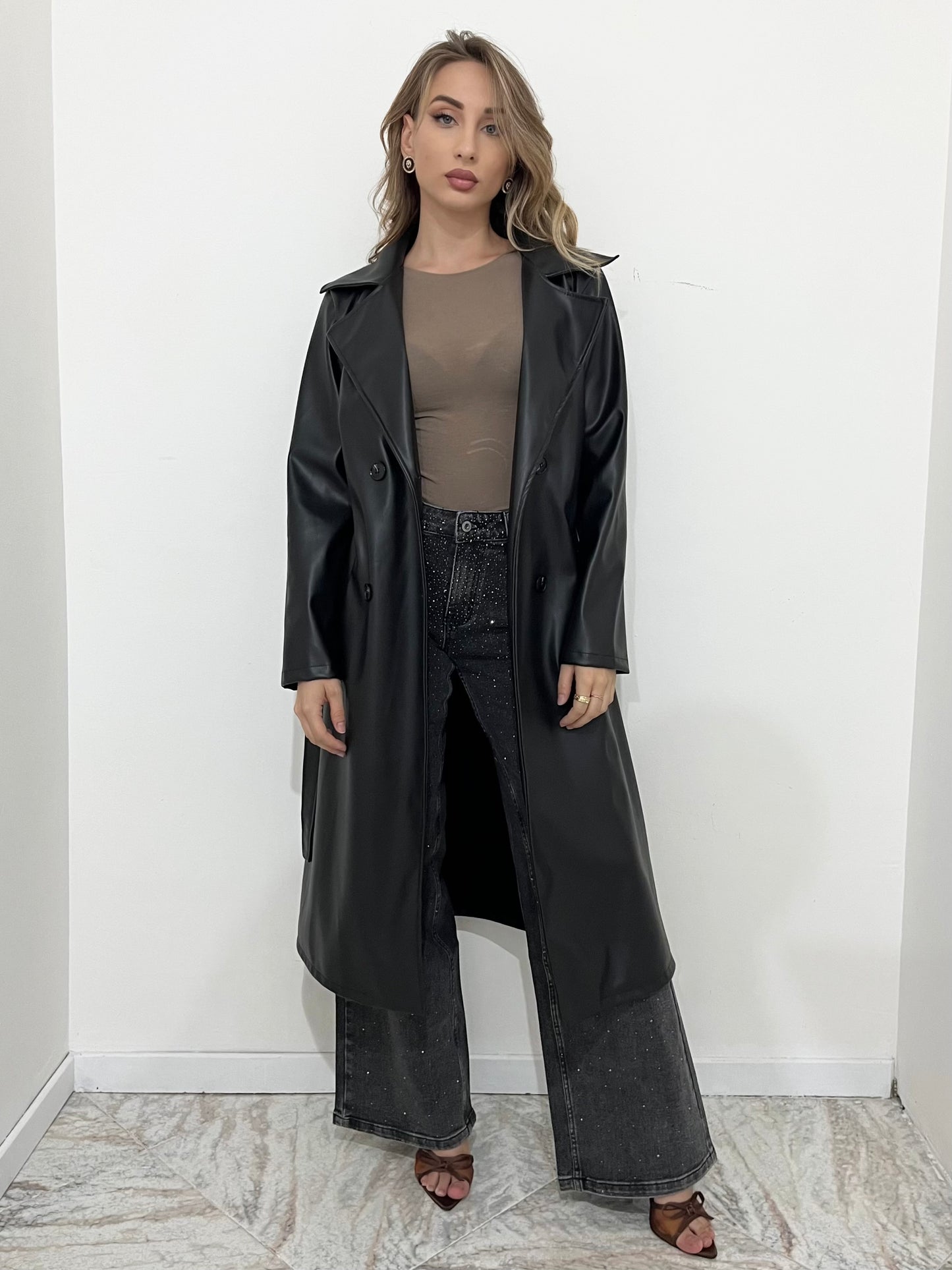 Trench Eco lungo black