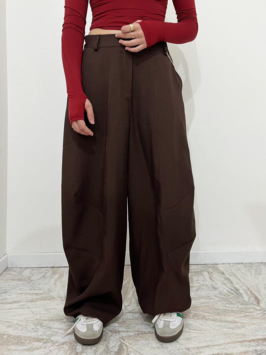 Pantaloni Balloon choco