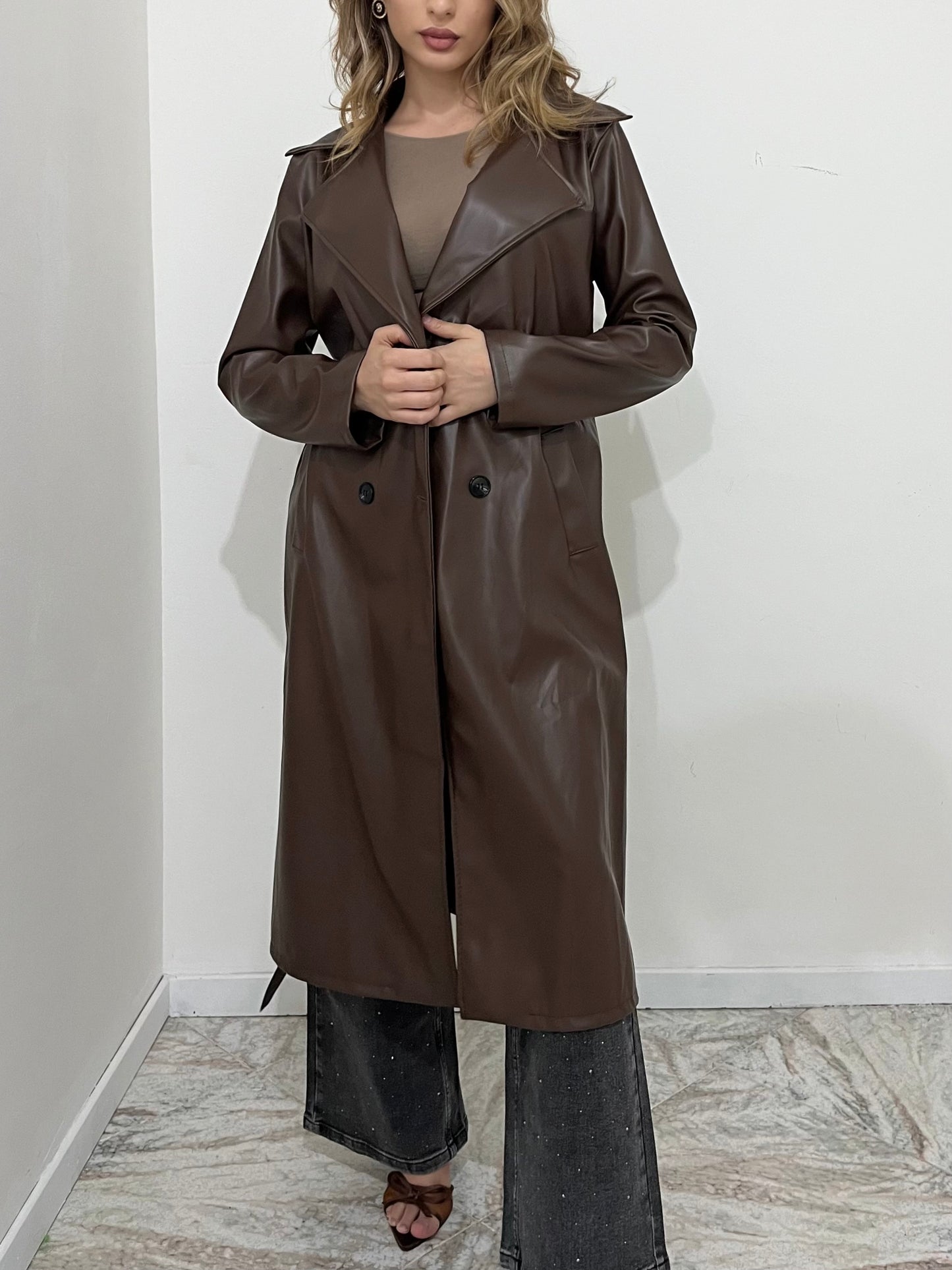 Trench Eco lungo choco