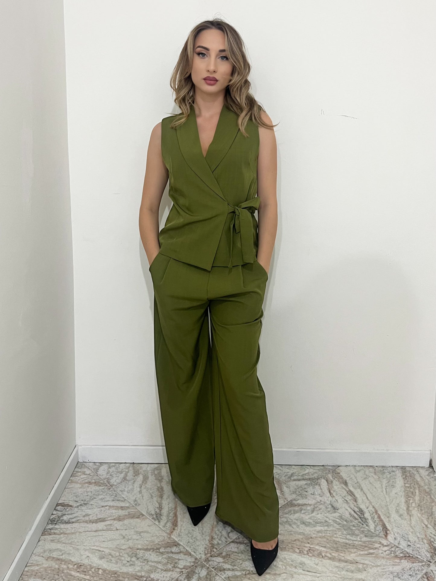Tailleur Gilet oliva